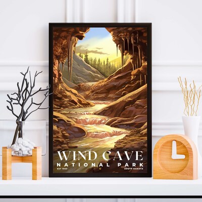 Wind Cave National Park Poster, Travel Art, Office Poster, Home Decor | S7 - image5